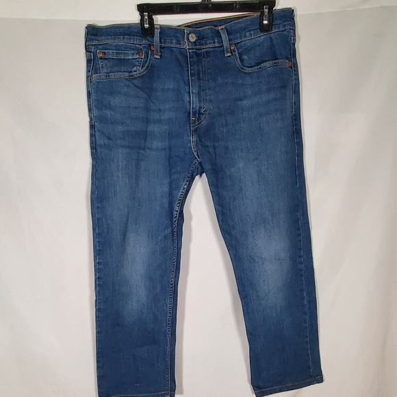 LEVI'S 502 CLASSIC DENIM JEANS BLUE DARK WASH STRAIGHT LEG JEANS